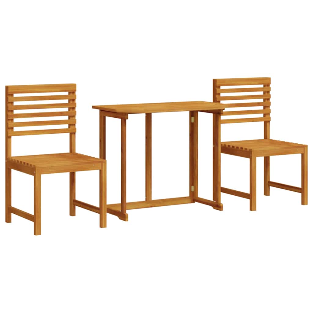 3-teiliges Garten-Bistro-Set - aus robustem Akazienholz